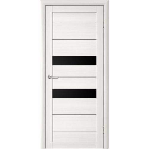 Межкомнатная дверь Albero, Тренд Т 4. Цвет - лиственница белая. Лакобель черный.
