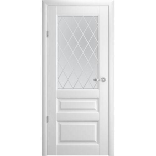 Межкомнатная дверь Albero, Галерея, Эрмитаж 2, стекло "Ромб". Цвет - белый.