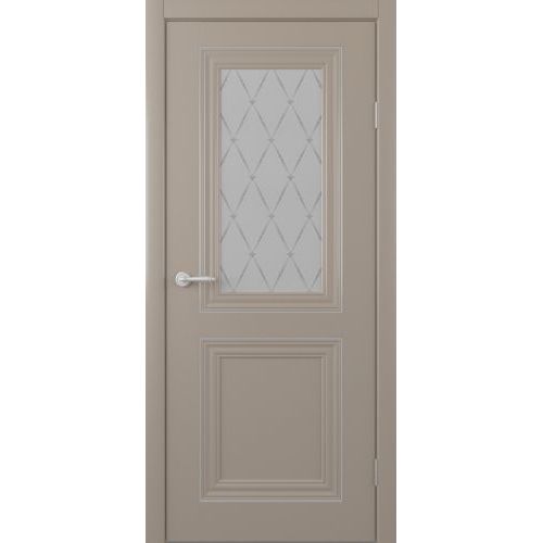 Межкомнатная дверь Albero, Империя, Прадо, стекло "Гранд". Цвет - серый.