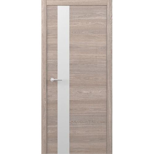 Межкомнатная дверь Albero, Статус G, с алюминиевой кромкой. Цвет - дуб карамельный. Лакобель белый.