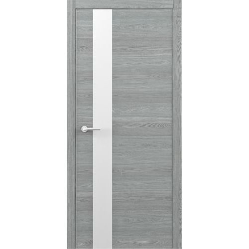 Межкомнатная дверь Albero, Статус G, с алюминиевой кромкой. Цвет - дуб скальный. Лакобель белый.