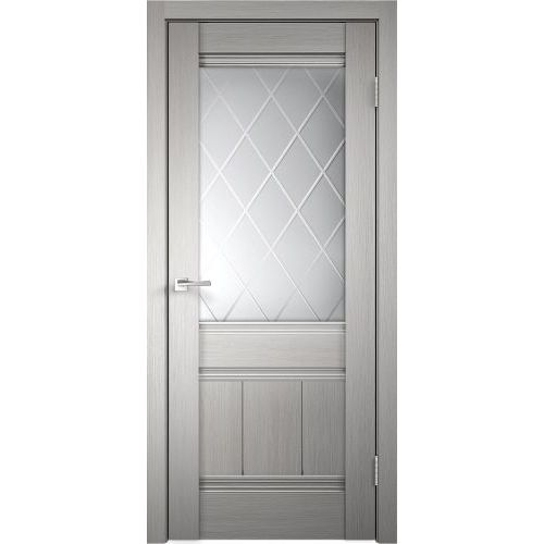 Межкомнатная дверь Velldoris, Уника 11, стекло "Ромб светлый". Цвет - белый.