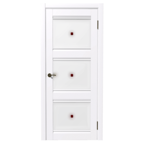 Межкомнатная дверь Дубрава Сибирь, Геометрия ST, Альфа ПО. Цвет - белый.