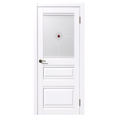 Межкомнатная дверь Дубрава Сибирь, Геометрия ST, Гамма ПО. Цвет - белый.