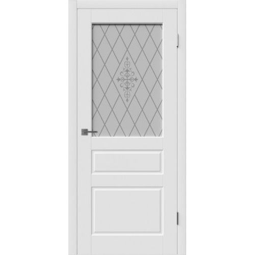 Межкомнатная дверь ВФД, Эмаль, Честер 15ДО. Цвет - белый.