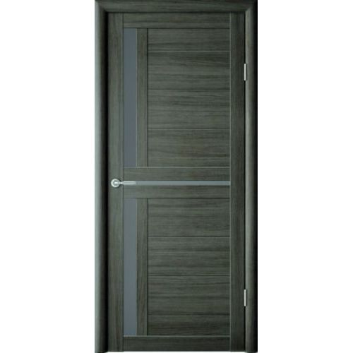 Межкомнатная дверь Albero, Кельн. Цвет - кедр серый. Стекло графит.