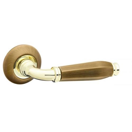 Ручка дверная Fuaro Enigma RM. Цвет - бронза / золото.