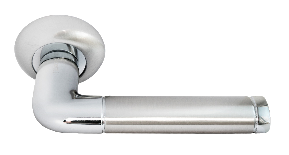 Ручка дверная Rucetti RAP 2. Цвет - никель белый / хром.