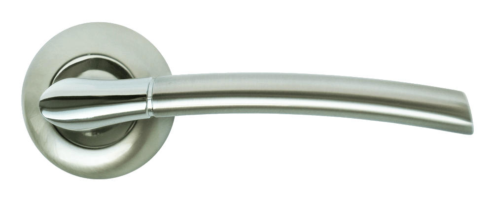 Ручка дверная Rucetti RAP 6. Цвет - никель белый / хром.