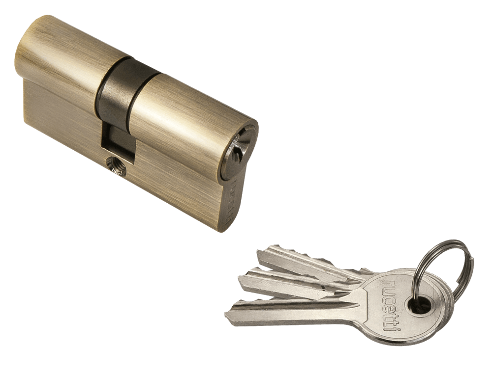 Цилиндр ключ / ключ Rucetti R 60 C. Цвет - бронза античная.