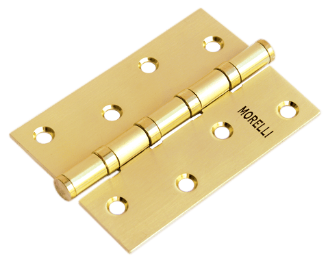 Петля дверная врезная универсальная Morelli MS 100-4BB. Цвет - золото матовое.