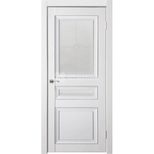 Межкомнатная дверь Uberture (Убертюре), Деканто ПДО 4. Цвет - бархат белый.
