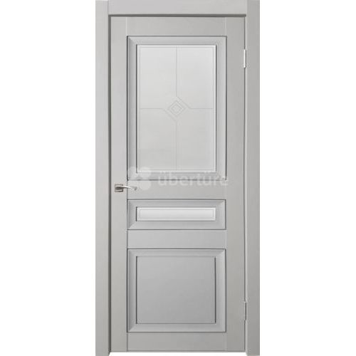 Межкомнатная дверь Uberture (Убертюре), Деканто ПДО 4. Цвет - бархат светло-серый.