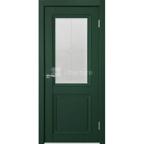 Межкомнатная дверь Uberture (Убертюре), Деканто ПДО 1. Цвет - бархат зеленый.
