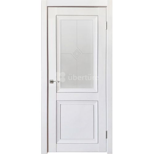 Межкомнатная дверь Uberture (Убертюре), Деканто ПДО 1. Цвет - бархат белый.