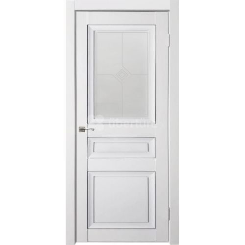 Межкомнатная дверь Uberture (Убертюре), Деканто ПДО 3. Цвет - бархат белый.