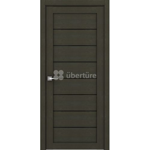 Межкомнатная дверь Uberture (Убертюре), Лайт ПДО 2125. Цвет - велюр шоко. Стекло - лакобель черный.
