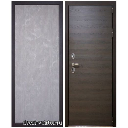 Входная дверь Монарх, Мерседес 2-2, Токио, черный муар / бетон серый