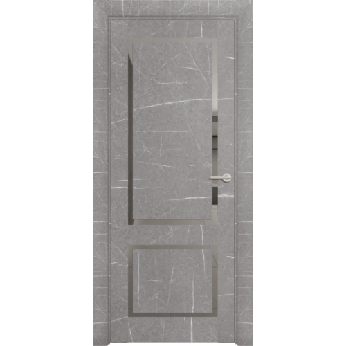 Межкомнатная дверь Uberture (Убертюре), Нео Лофт. Цвет - торос серый. Стекло - зеркало серое.