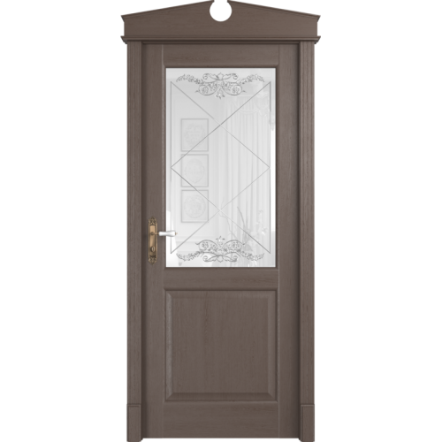 Межкомнатная дверь Олимп, Классика, Берлин 2 ПО. Стекло - гравировка с шелкографией, рисунок 201.