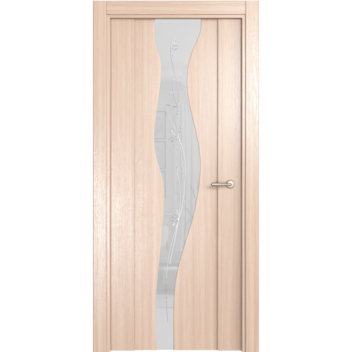 Межкомнатная дверь Олимп, Стиль, Мальта 2 ПО. Стекло - триплекс белый, рисунок 180.