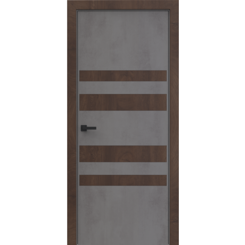 Межкомнатная дверь Гармония, Trend 08 ПГ. Цвет - бетон невский / лиственница амурская.