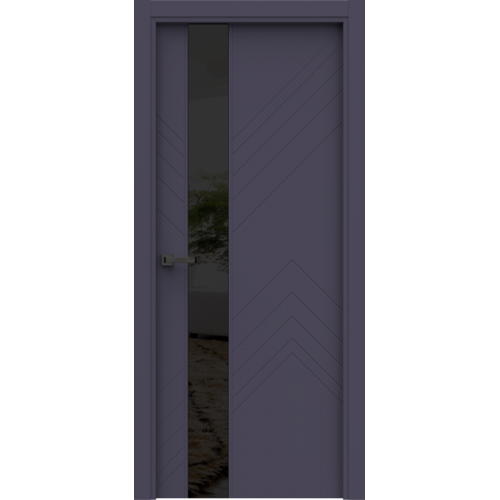 Межкомнатная дверь Гармония, Альфа A17 ПО. Стекло - лакобель черный.