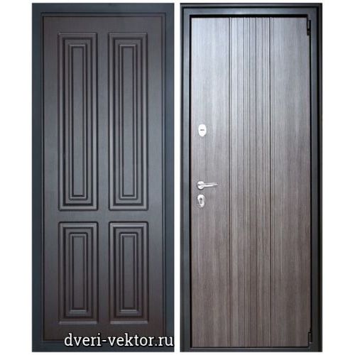 Входная дверь Монарх М3-2, Рейн / Канцлер, ларче темный / венге рифленый