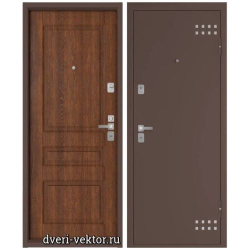Входная дверь Falko, Конструктор К 501, коричневый муар / дуб антик