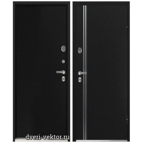 Входная дверь Falko, Арктика Люкс Термо А-025, металл / металл, черный шелк