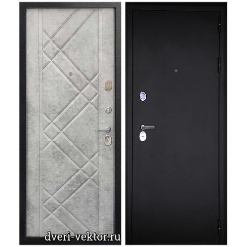 Входная дверь СибДвери, Агат А2, черный шелк / бетон темный - 2