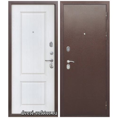 Входная дверь Ferroni, 9 см, медный антик / белый ясень