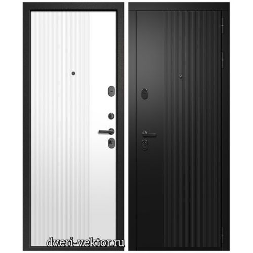 Входная дверь Ретвизан, Орфей 620, черный софт / белый софт