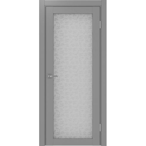 Межкомнатная дверь Optima Porte, Турин 501.2. Цвет - серый. Стекло - дали бц.