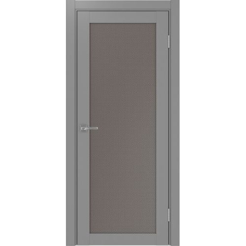 Межкомнатная дверь Optima Porte, Турин 501.2. Цвет - серый. Стекло - пунта бронза.