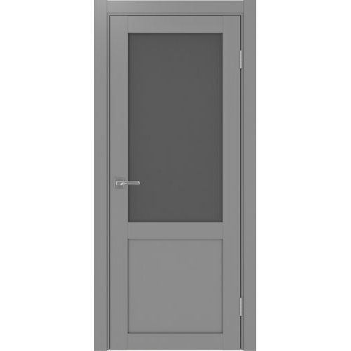 Межкомнатная дверь Optima Porte, Турин 502.21. Цвет - серый. Стекло - графит.