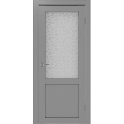 Межкомнатная дверь Optima Porte, Турин 502.21. Цвет - серый. Стекло - дали бц.