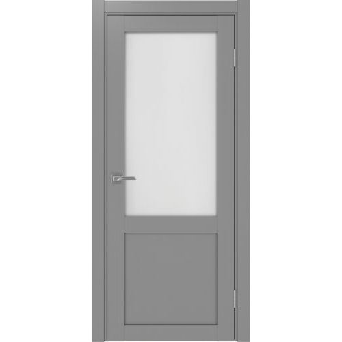 Межкомнатная дверь Optima Porte, Турин 502.21. Цвет - серый. Стекло - кризет бц.