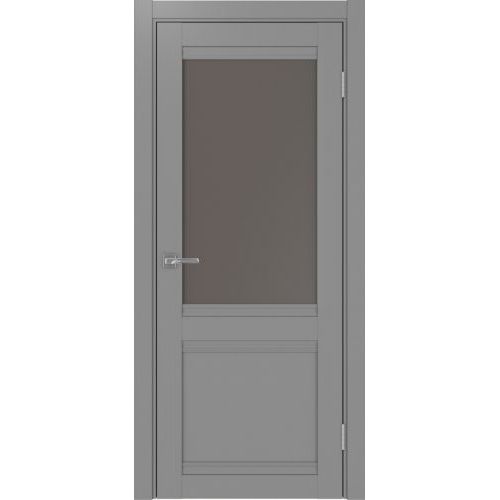 Межкомнатная дверь Optima Porte, Турин 502U.21 У. Цвет - серый. Стекло - бронза.