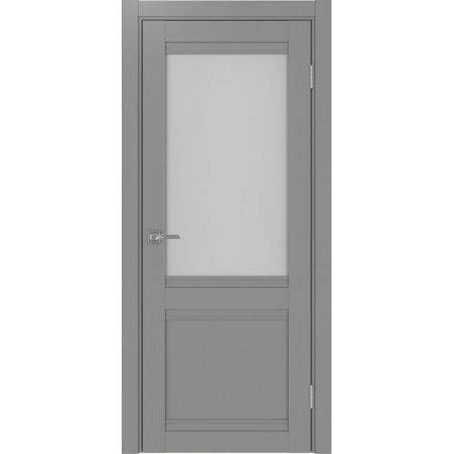 Межкомнатная дверь Optima Porte, Турин 502U.21 У. Цвет - серый. Стекло - матовое.