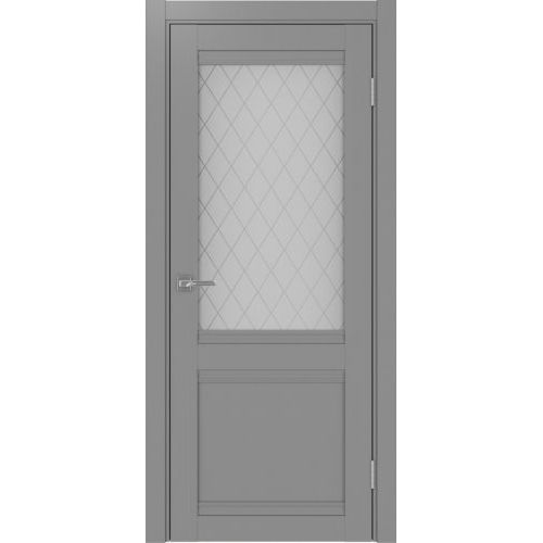 Межкомнатная дверь Optima Porte, Турин 502U.21 У. Цвет - серый. Стекло - "Кристалл".