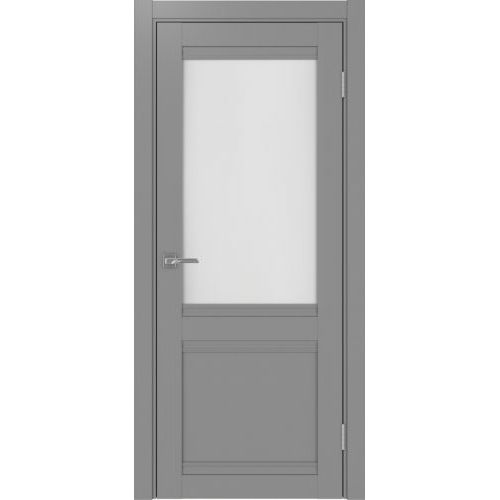 Межкомнатная дверь Optima Porte, Турин 502U.21 У. Цвет - серый. Стекло - кризет бц.