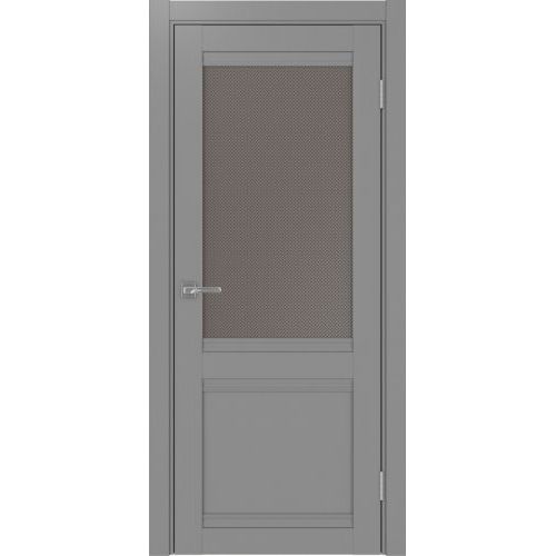 Межкомнатная дверь Optima Porte, Турин 502U.21 У. Цвет - серый. Стекло - пунта бронза.