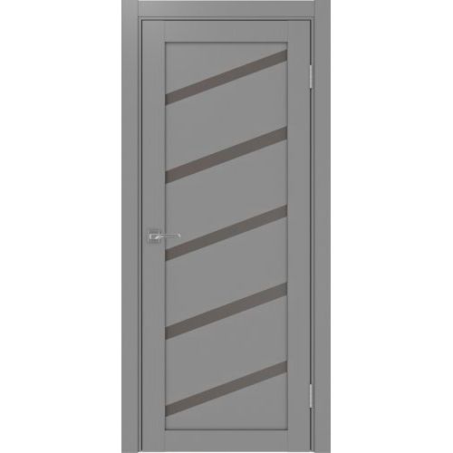 Межкомнатная дверь Optima Porte, Турин 506.112 У. Цвет - серый. Стекло - бронза.
