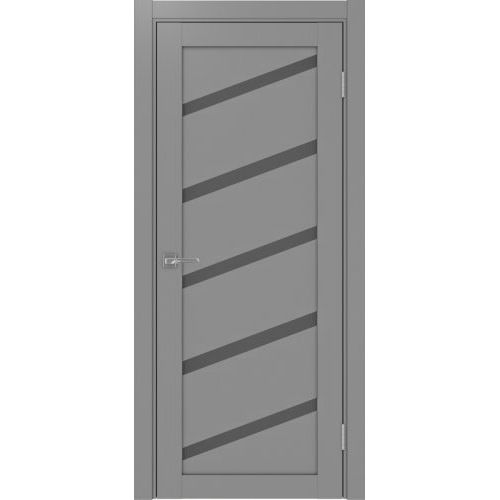 Межкомнатная дверь Optima Porte, Турин 506.112 У. Цвет - серый. Стекло - графит.