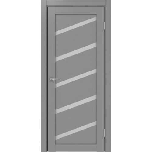 Межкомнатная дверь Optima Porte, Турин 506.112 У. Цвет - серый. Стекло - матовое.
