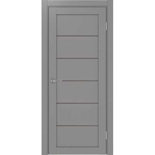Межкомнатная дверь Optima Porte, Турин 506.12. Цвет - серый. Стекло - бронза. 