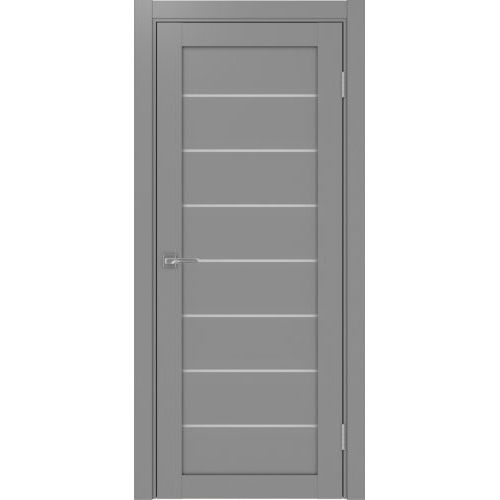 Межкомнатная дверь Optima Porte, Турин 508.12. Цвет - серый. Стекло - матовое.