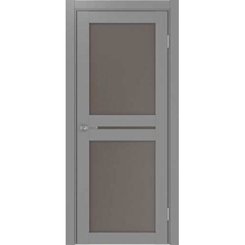 Межкомнатная дверь Optima Porte, Турин 520.222. Цвет - серый. Стекло - кризет бронза.