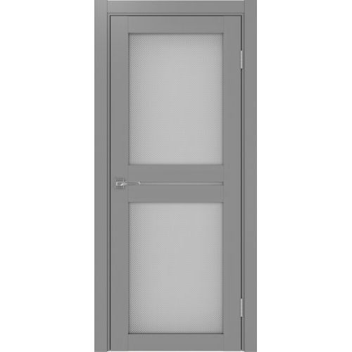 Межкомнатная дверь Optima Porte, Турин 520.222. Цвет - серый. Стекло - пунта бц.
